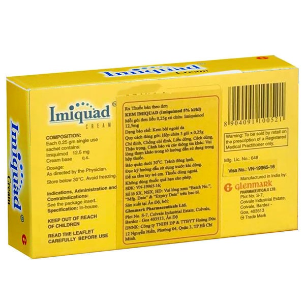 Thuốc bôi Ấn Độ Imiquimod Cream